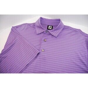 FootJoy Purple Striped Polo Shirt